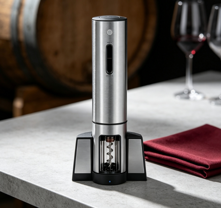 Classic Waiter's Corkscrew with Ergonomic Handle, Manual Wine Bottle Opener for Home and Bar - Image 2