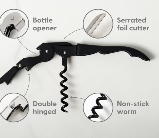 Electric Wine Opener with Stainless Steel Housing and Automatic Cork Removal - Image 2