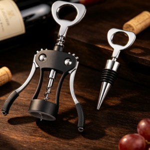 Multifunction Wing Corkscrew Wine Opener Set with Bottle Opener and Wine Stopper Accessories