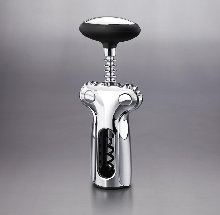 Stainless Steel Wing Corkscrew Wine Opener with Removable Foil Cutter - Image 2
