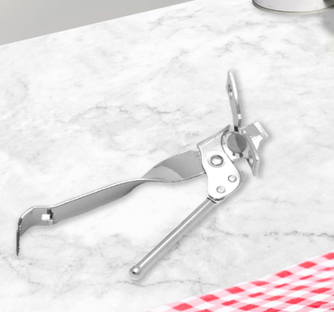 Manual Can Opener with Durable Metal Construction and Easy Turn Handle for Home Kitchen and Daily Use - Image 2