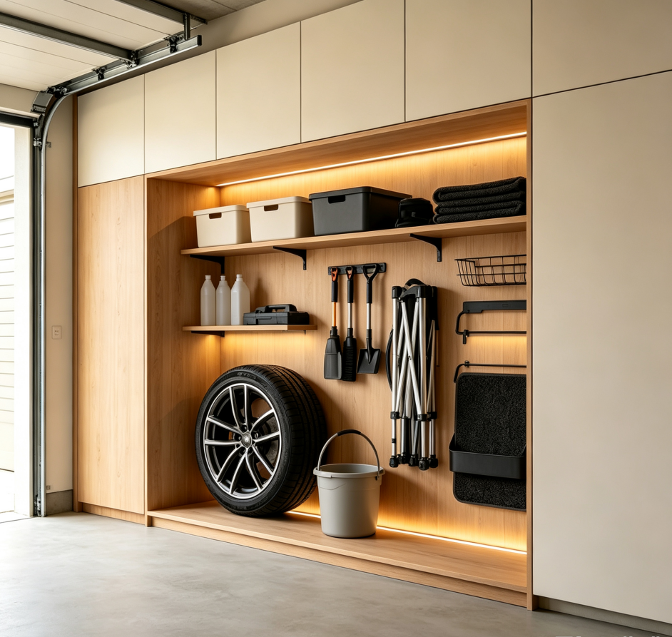 Car-Themed Storage Wall