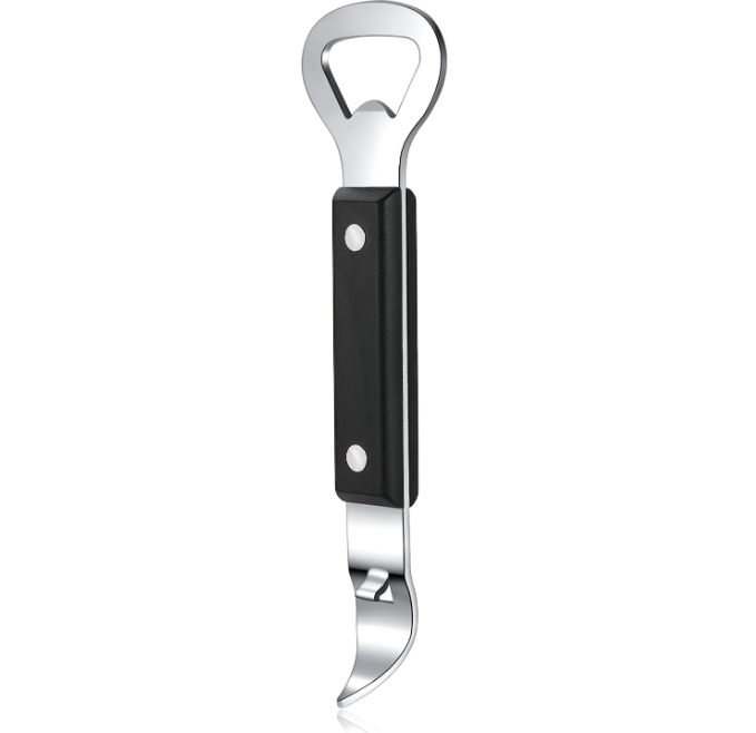 Stainless Steel Manual Can Punch Opener with Bottle Opener Function for Kitchen and Household Use - Image 2
