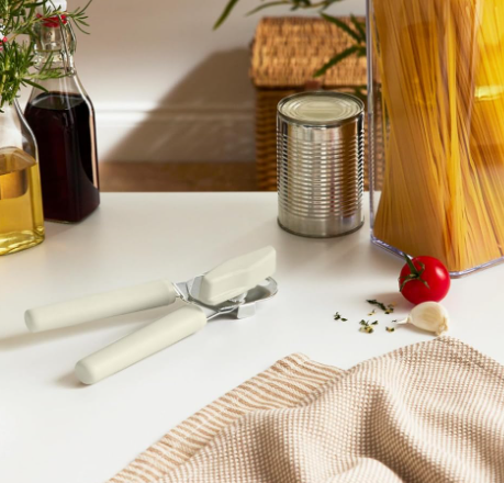 Manual Can Opener with Stainless Steel Blade and Soft Grip Handle, Easy Cleaning Kitchen Tool - Image 2
