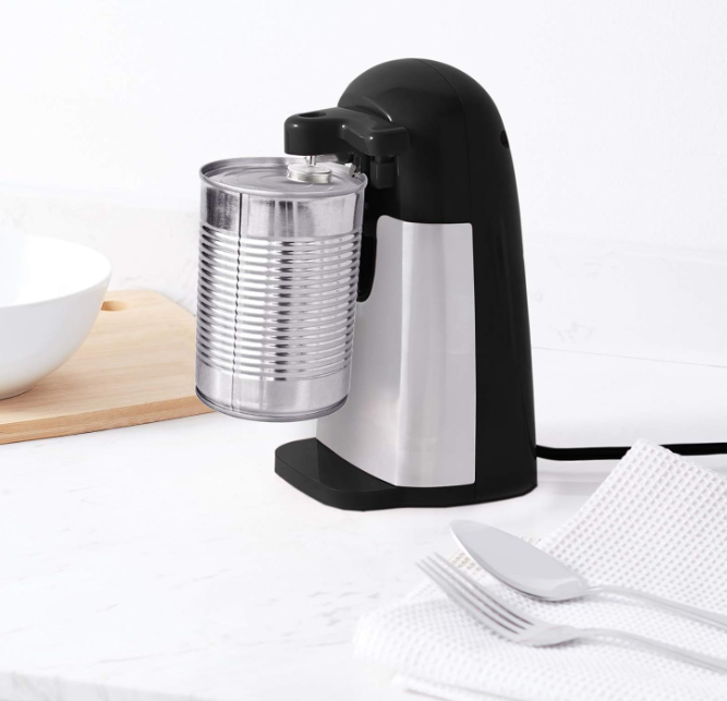 3-in-1 Electric Can Opener with Bottle Opener and Knife Sharpening Function, Automatic Kitchen Tool