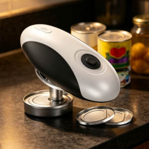 Rechargeable Electric Can Opener with One-Touch Automatic Operation, Smooth Edge Cutting and Magnetic Lid Holder