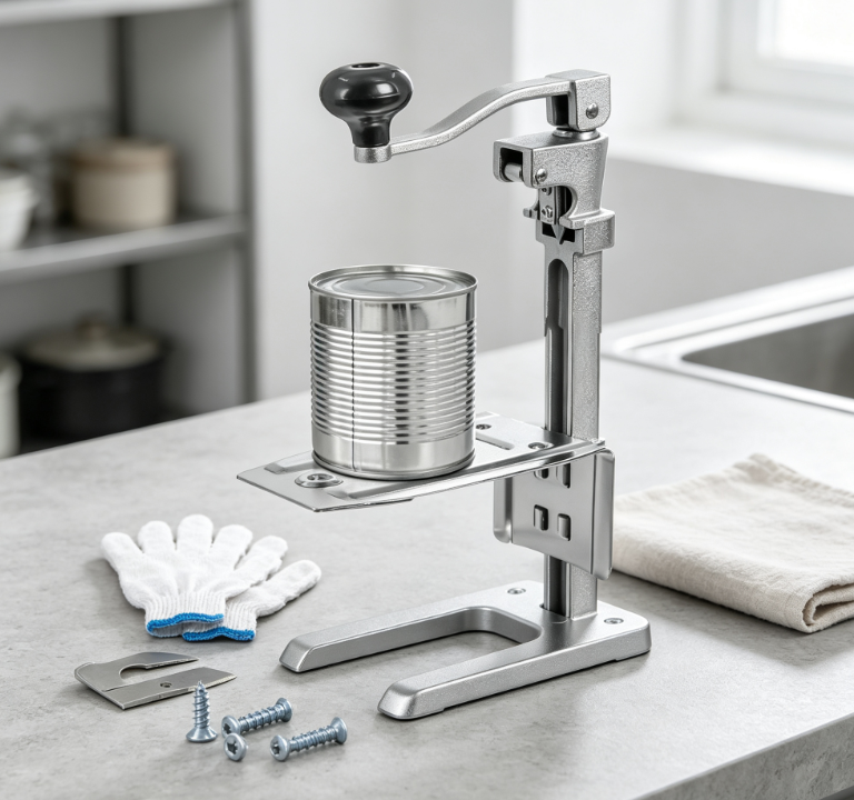 Commercial Adjustable Manual Can Opener with Dual Blade Design and Heavy Duty Base for Restaurant Use - Image 2