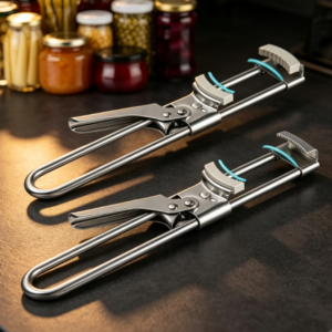 Multifunction Stainless Steel Jar Opener and Can Opener Tool with Easy Grip Design for Household Kitchen