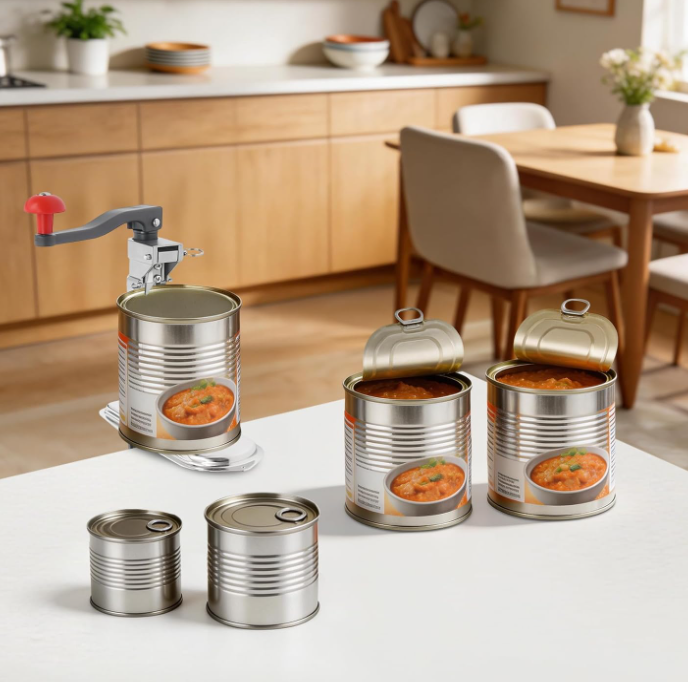 Heavy Duty Countertop Manual Can Opener with Stainless Steel Construction and Ergonomic Handle for Large Cans - Image 2