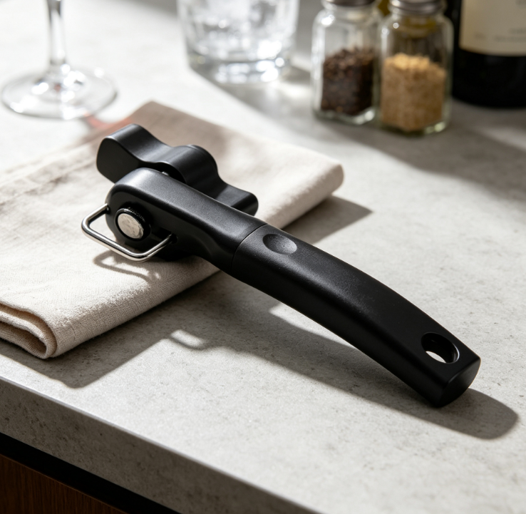 Safety Manual Can Opener with Stainless Steel Side Cutting Design and Multifunction Kitchen Tool - Image 2