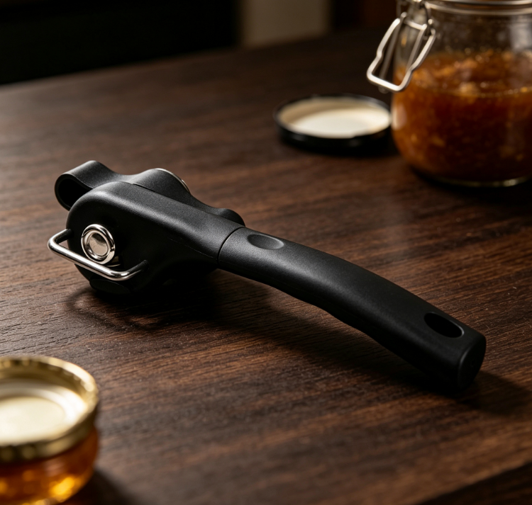 Professional Manual Can Opener with Safety Side Cut Design and Stainless Steel Jar Opening Function