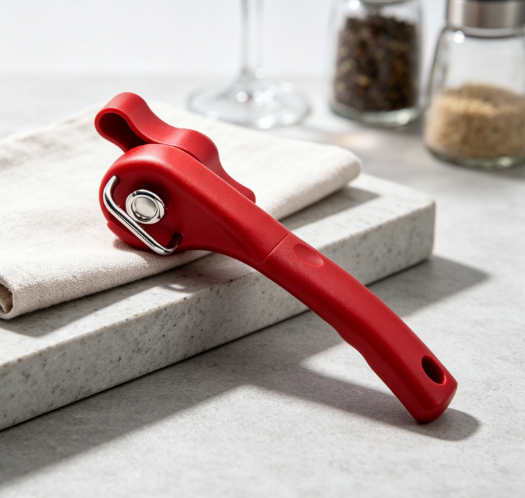 Professional Stainless Steel Manual Can Opener with Side Cut Technology and Comfortable Curved Handle - Image 2