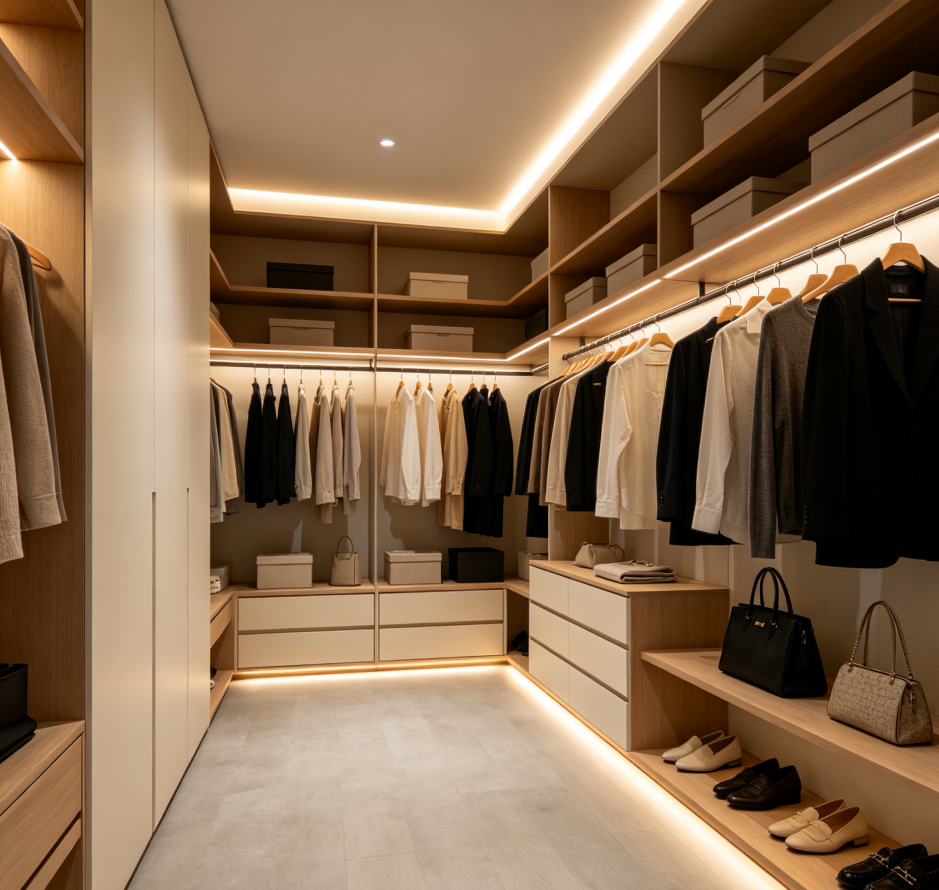 Structured Walk-in Closet